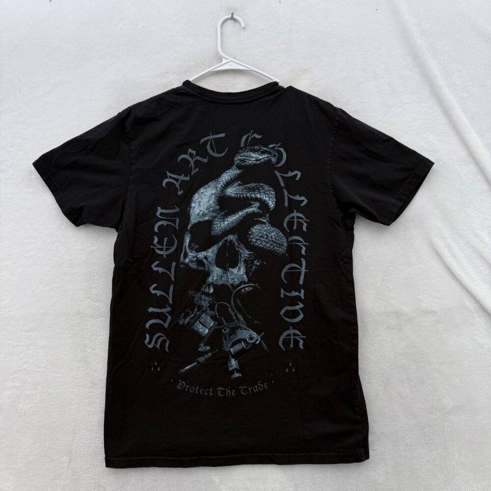 Sullen Art Collection T Shirt Mens M Black Skull Cobra Biker Tattoo